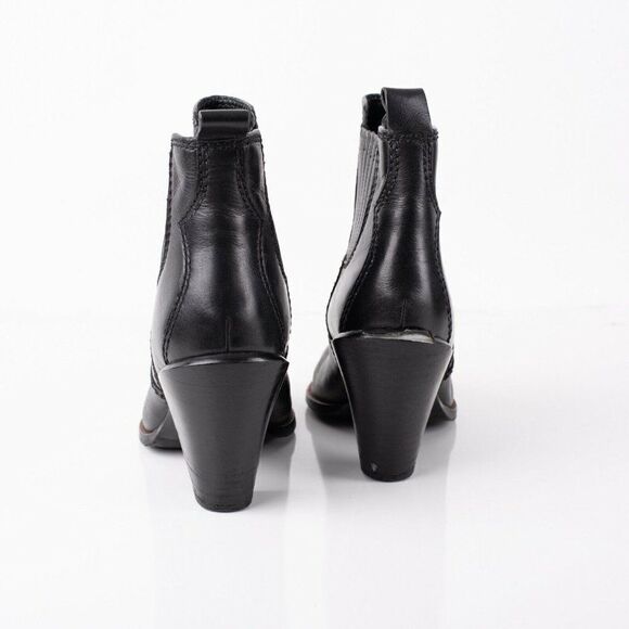 Coach Westyn Womens Black Leather Heeled Ankle Boots Booties Sz 9.5 Eu 39.5 - Picture 6 of 8